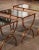 Set of 3 Early 20th Century French Art Deco Gilt Iron Nesting Tables For Sale - Image 10 of 10
