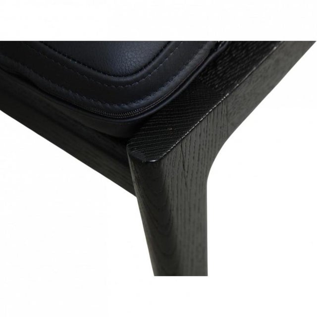 Black Black GE-290 Ottoman in Black Leather by Hans J. Wegner, 1980s For Sale - Image 8 of 12