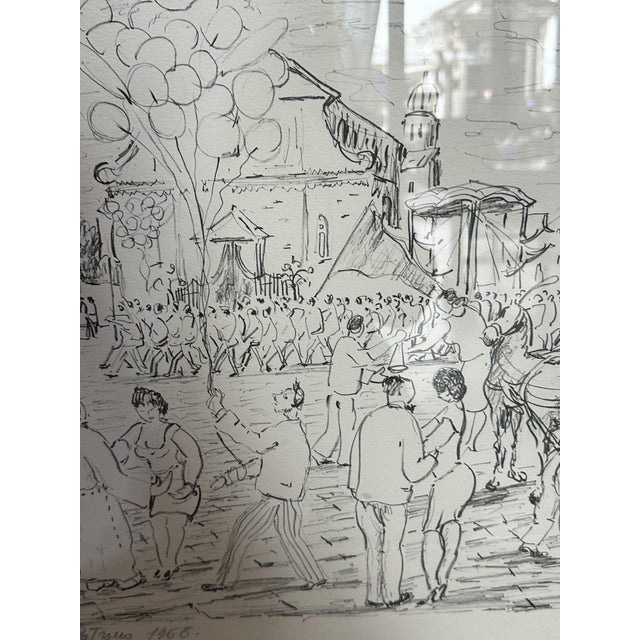 1960s Mario Cortiello, La festa del patrono, 1960s, Lithograph For Sale - Image 5 of 11