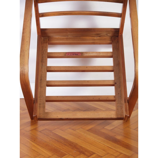 Art Deco Upholstered Walnut Lounge Chair, 1930s For Sale - Image 15 of 18