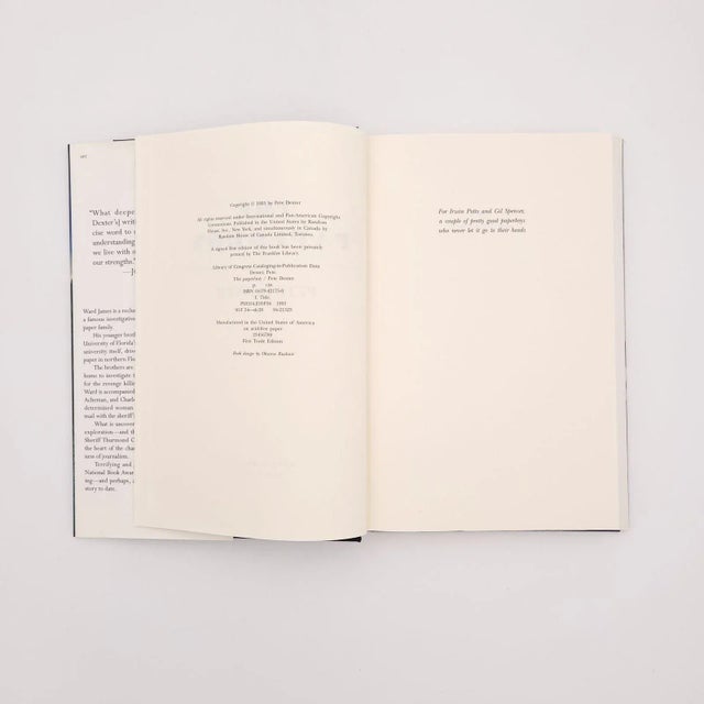 1990s Pete Dexter, "The Paperboy", First Trade Edition 1995 For Sale - Image 5 of 5
