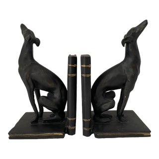 Black Greyhound Bookends For Sale