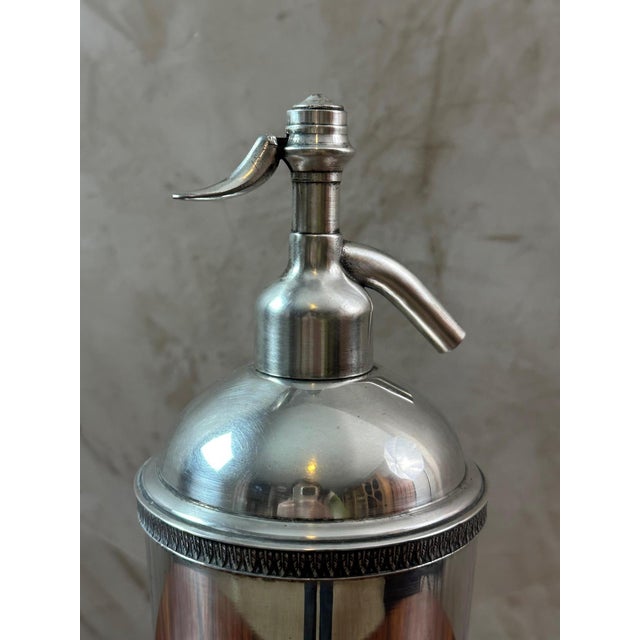 Antique Silver Metal Siphon For Sale - Image 9 of 10