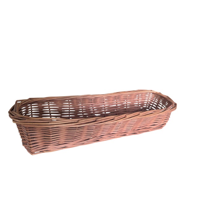 Vintage French Country Wicker Baguette Bread Basket For Sale - Image 14 of 14