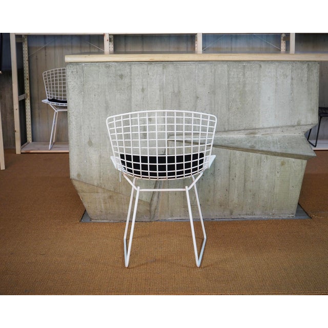 Metal Bertoia Side Chairs with Cushion by Harry Bertoia for Knoll International, Set of 4 For Sale - Image 7 of 16