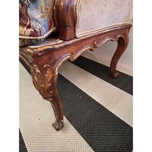 Mid 19th Century 19th Century Giltwood Louis XVI Loveseat With New Upholstery For Sale - Image 5 of 11