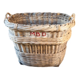 French Champagne Harvesting Basket For Sale