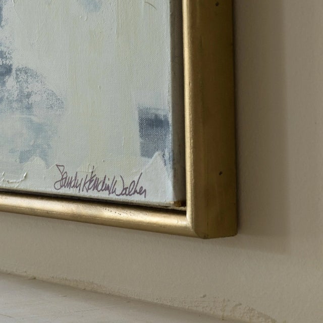 Wood 2018 “Note to Self” Large Black, White and Gray Acrylic on Canvas by Sandy Walker For Sale - Image 7 of 8