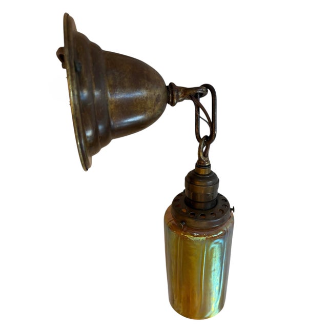 Mid-Century Modern 1990s Signed Lundberg Studios Art Glass Wall Scones - a Pair For Sale - Image 3 of 9