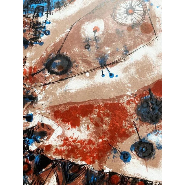 Théo Tobiasse, My Village in the Blue Apple, Signed Lithograph For Sale - Image 4 of 5