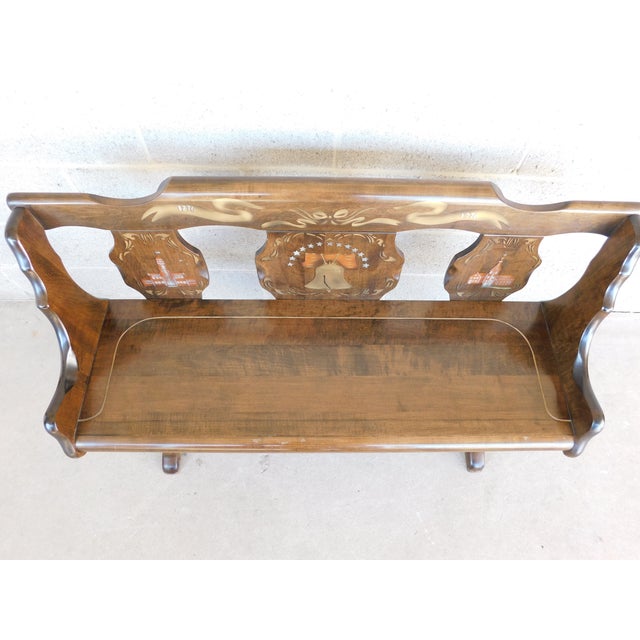 Bicentennial Anniversary Bench by Standard Chair of Gardner Inc. For Sale - Image 9 of 12