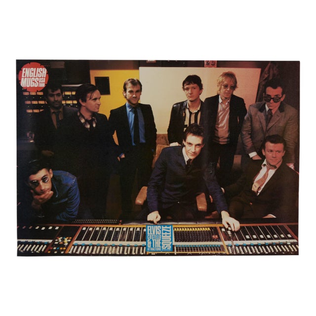 1980s Elvis Costello & the Attractions Promotional Poster For Sale