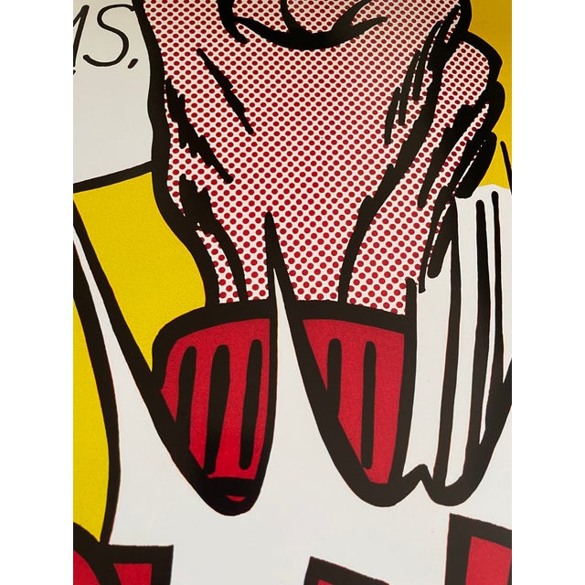 Yellow Roy Lichtenstein (1923-1997) Iconic Exhibit Poster Sweet Dreams, Baby (1965), Original Roy Lichtenstein Museum Poster, Printed in Denmark For Sale - Image 8 of 11