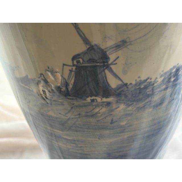 1920s Tall Early 20th Century Delft Covered Jar For Sale - Image 5 of 13