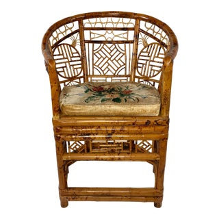20th C Bamboo Chinoiserie Chair Brighton Pavilion Style For Sale