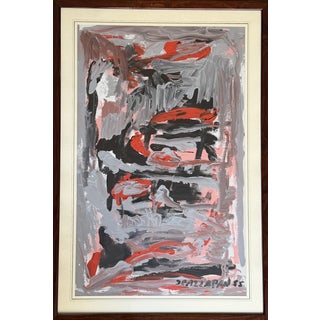 Spazzapan, Modern Abstract Painting, 1970s, Mixed Media For Sale