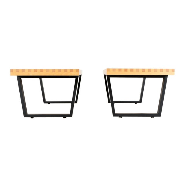 Wood Pair of George Nelson Slat Wood Benches for Herman Miller. u.s.A. For Sale - Image 7 of 8