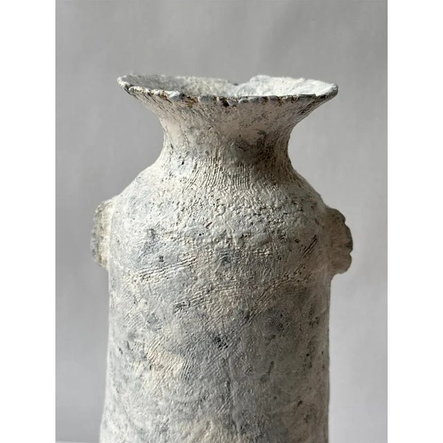 Not Yet Made - Made To Order White Stoneware Alavastron Vase by Elena Vasilantonaki For Sale - Image 5 of 7