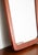 Mid Century Danish Modern Mirror Wall Hanging Bathroom Solid Teak Abstract MCM For Sale - Image 4 of 12