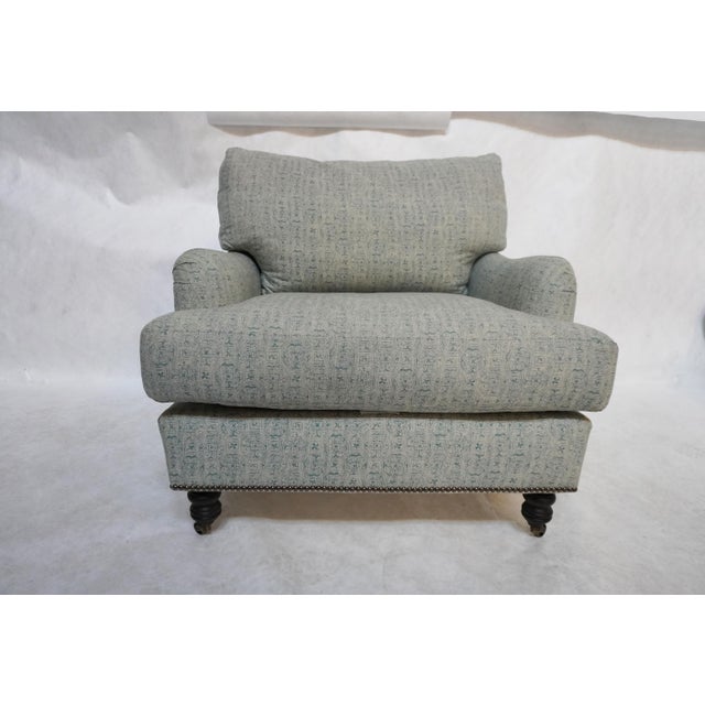 American Upholstered Armchair in the Lola Sky Blue by Cisco Home For Sale - Image 3 of 12