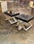 White Pair of French Carved and Painted X Form Benches For Sale - Image 8 of 8