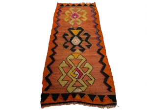 Small Anatolian Turkish Kilim Rug