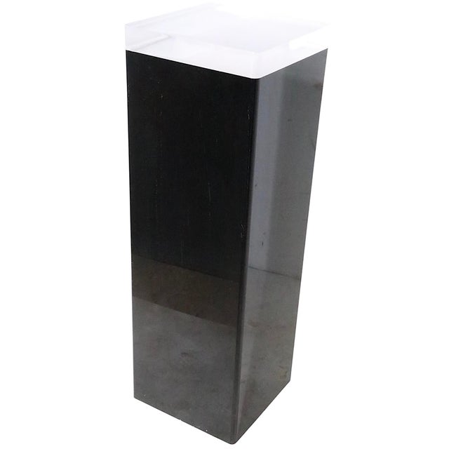 Vintage Lucite Black and Clear Pedestal C. 1970's For Sale - Image 16 of 16