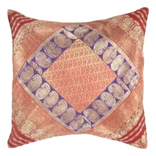 Pasargad DC Sari Silk Square Pillow Case For Sale