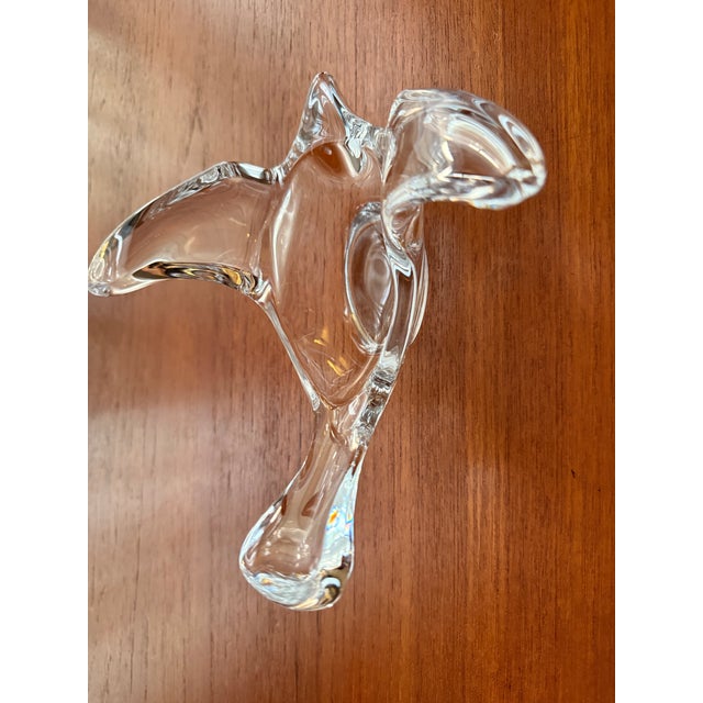Glass Vintage Mid-Century Modern French Crystal Dove Bird Bowl by Princess House For Sale - Image 7 of 12