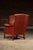 Vintage Leather Wingback Armchair With Ottoman in Red by Whittemore-Sherrill For Sale In Chicago - Image 6 of 10