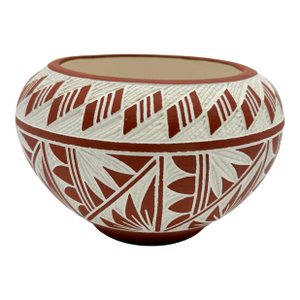 Acoma Pueblo Hand-Coiled Pottery Bowl — Signed, New Mexico, 6” Diameter