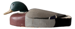 Vintage Folk Art Mallard Duck Decoy Large