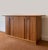 French Four Door Sideboard in Elm with Brass Inserts, 1960s, in Very Good conditions. Designed 1960 to 1969