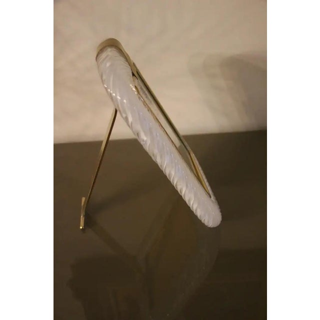 Milky White Twisted Murano Glass and Brass Photo Frame by Barovier E Toso from Barovier & Toso For Sale - Image 11 of 13