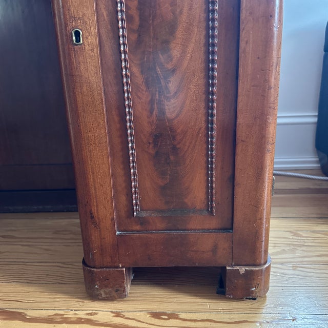 Antique Burr Walnut English Regency Pedestal Dressing Table For Sale - Image 9 of 9