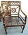 Wood Vintage McGuire Inspired Target Back Style Bamboo and Rawhide Wrapped Arm Chairs With Cushions- Set of 4 For Sale - Image 7 of 18