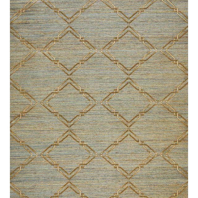 Contemporary The House of Scalamandré Monroe Embroidered Grasscloth Wallcovering, Bronze For Sale - Image 3 of 3
