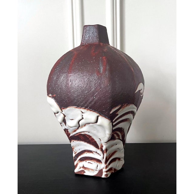 Japanese Studio Ceramic Vase by Ken Matsuzaki with Original Tomobako For Sale In Atlanta - Image 6 of 18