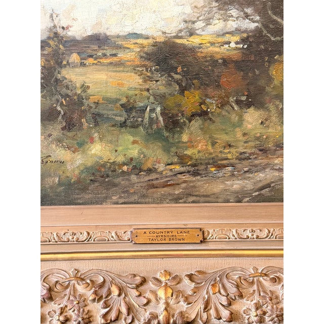 Impressionist Scottish Country Lane, Ayrshire Taylor Brown, Mid-20th Century For Sale - Image 3 of 6