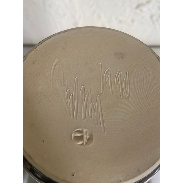 Vintage Studio Art Pottery Vase Signed and Dated For Sale In West Palm - Image 6 of 6
