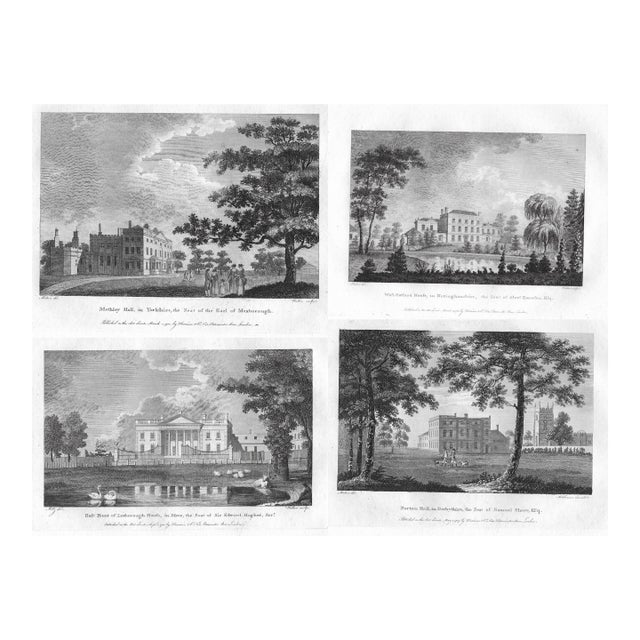 1788 English Country House Engravings - Set of Four For Sale