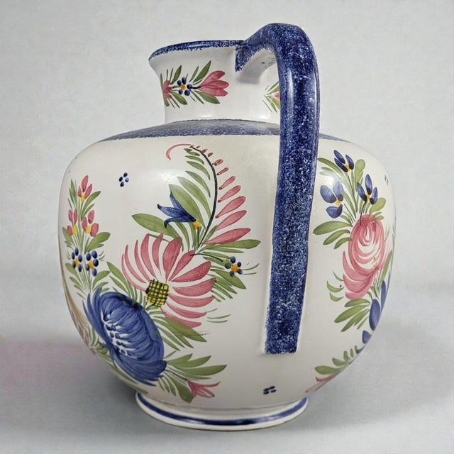 Earthenware Ball Vase from Quimper, 1950s For Sale - Image 11 of 11