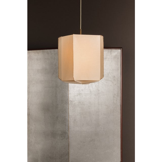 Hudson Valley Lighting Louise 13 in. 1 Light Pendant in Patina Gold Leaf Finish For Sale In New York - Image 6 of 8