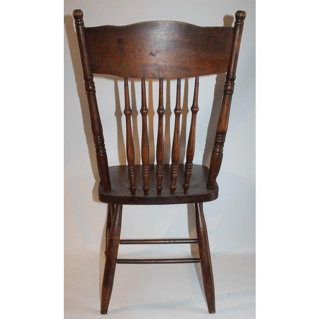 Brown 19thc Ranch Style Pressed Back Chairs, Set of Four For Sale - Image 8 of 15