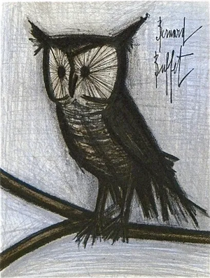 Bernard Buffet the Little Owl Original Lithograph 1967*