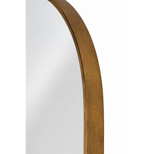 Not Yet Made - Made To Order Italian Oval Mizar Wall Mirror in Burnished Metal For Sale - Image 5 of 6