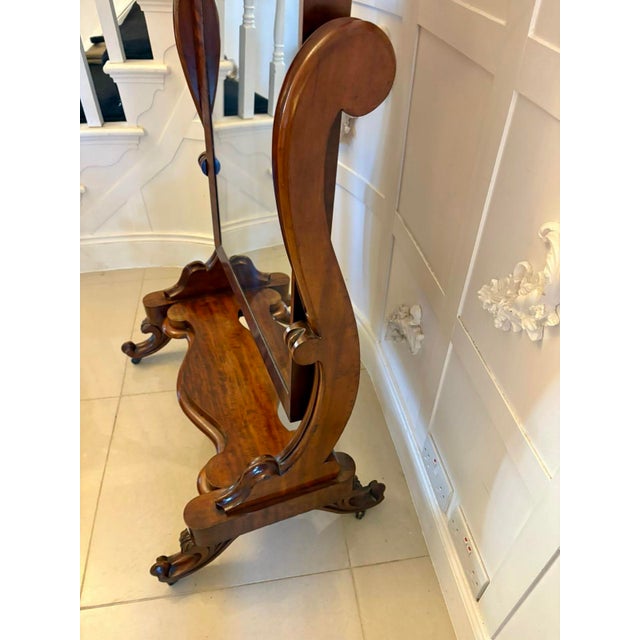 Mid 19th Century Antique Victorian Mahogany Cheval Mirror, 1860s For Sale - Image 5 of 8
