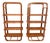 Vintage 1970s Bentwood Bamboo Slatted Étagères – Pair For Sale