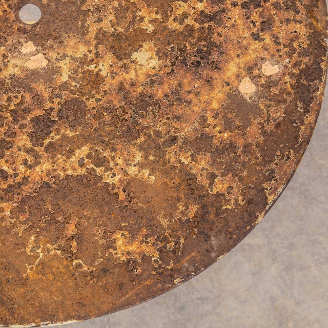 Small French Metal Tripod Base Outdoor Gueridon Table, 1950s For Sale - Image 4 of 8