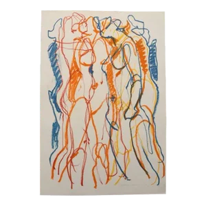 Jack Meanwell Oil Pastel Figure Drawing